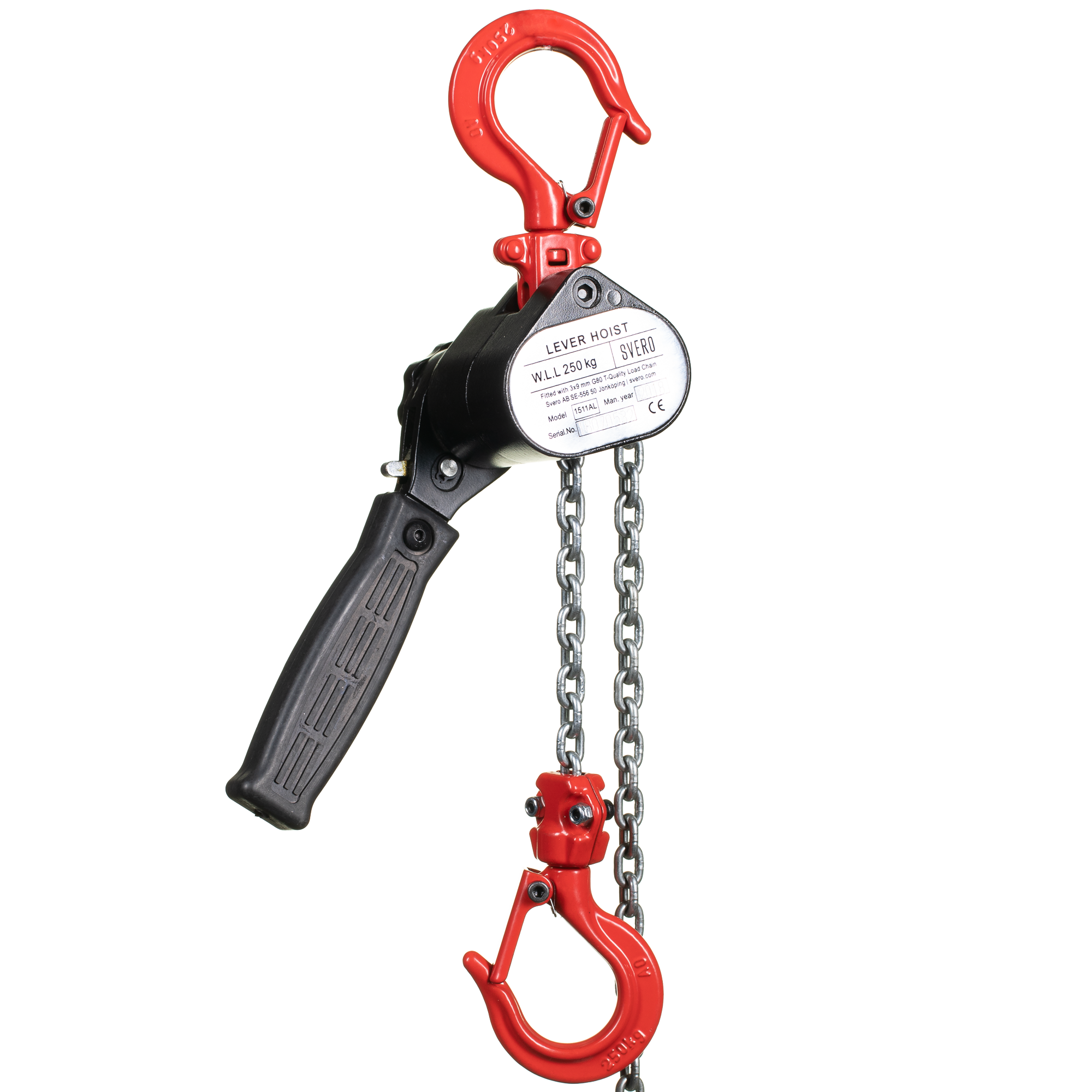 Lever Hoist Aluminium 250 kg, lift 1 m