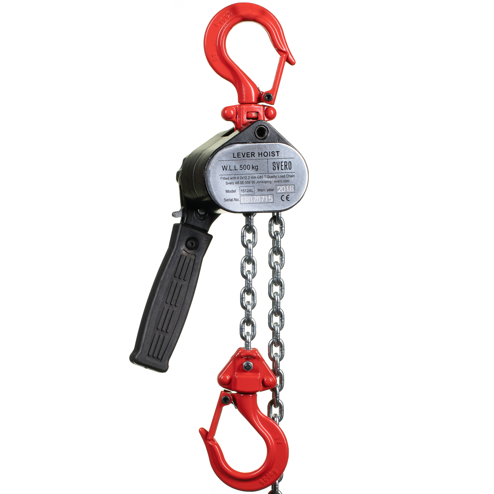 Lever Hoist Aluminium 500 kg, lift 1,5 m